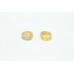Fashion Huggies Bali Earrings yellow Gold Plated white Zircon Stones